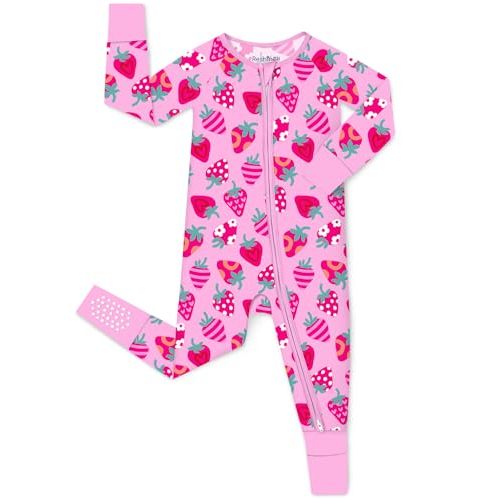babee Reshinee Viscose Derived from Bamboo Baby Footie Pajamas Convertible Newborn Sleeper for Baby Girl Zipper Onesie 0-24M