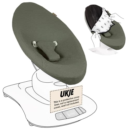 UKJE Liner Baby Rocker Cover, Compatible with 4moms MamaRoo 4 Old Model Before 2022, Baby Swing Cover, Bouncer Cover, Cover Swing Bouncer, Green