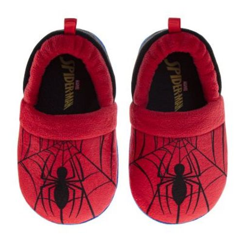 Marvel Spiderman Slippers for Kids The Amazing Spidey House Shoes Indoor Cozy Plush Slippers (Little Kids), Red, Size: 9-10