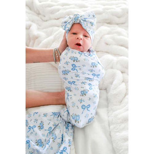 Oversized Swaddle in Tied In Blooms | Caden Lane