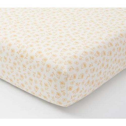 Organic Dandy Daisy Crib Sheet , Yellow Multi