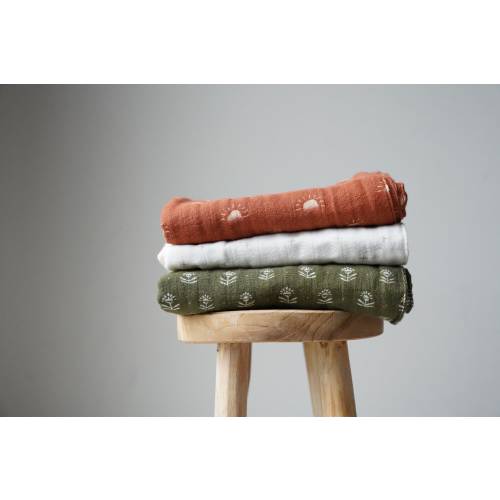 Joshua Tree | Organic Muslin Baby Burp Cloths, Set of 3 | 100% Cotton