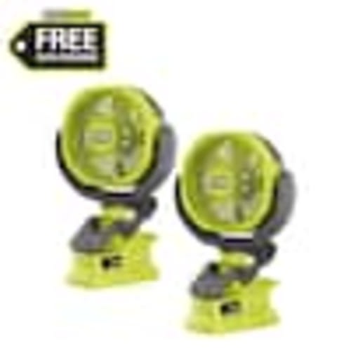 RYOBI ONE+ 18V Cordless 4 in. Clamp Fan Tools Only (2-Pack) PCF02B2P