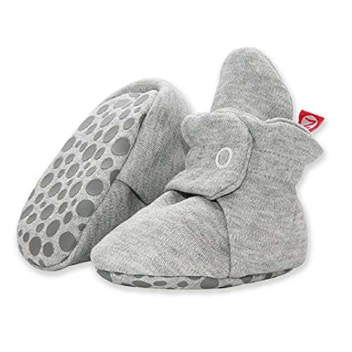 Zutano Unisex Fleece Baby Booties, Soft Sole and Non Slip | Stay On Slipper Socks for Infant/Toddler, Girls, Boys 3-24 Months
