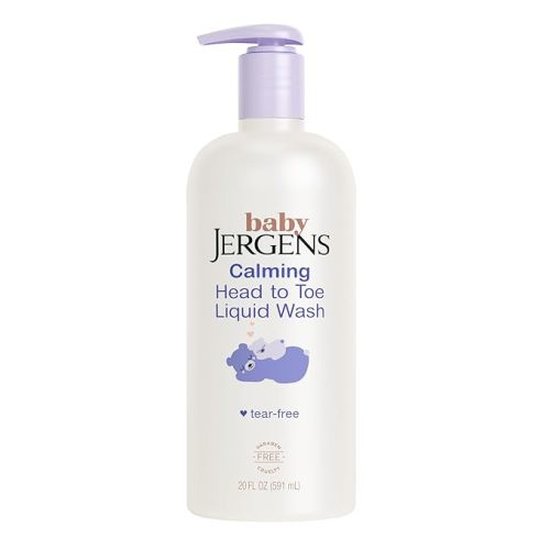 Jergens Baby Calming Head to Toe Liquid Baby Wash, Body Wash and Shampoo, Tear Free, 20 Fl Oz