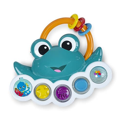 Baby Einstein Ocean Explorers Neptune’s Busy Bubbles Sensory Activity Toy, with Interactive Lights and Music, Ages 3+ Months