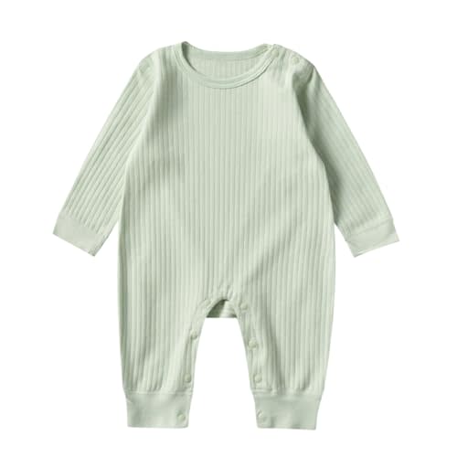 Baby Romper Long Sleeve Pure Cotton Unisex One Piece Jumpsuit, Newborn Clothes Soft Breathable Outfit