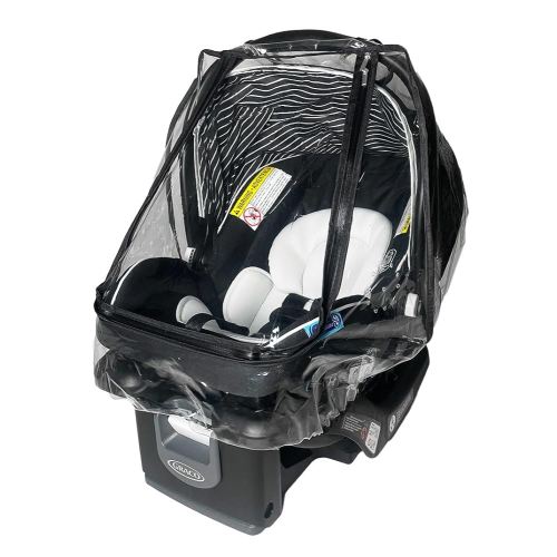 SASHA'S Rain Cover for Graco Snugride 30 & 35 Infant Car Seat - Wind and Weather Shield, Clear Design, Maxium Coverage (Infant Carrier not Included)