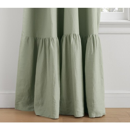 Belgian Linen Ruffle Blackout Curtain