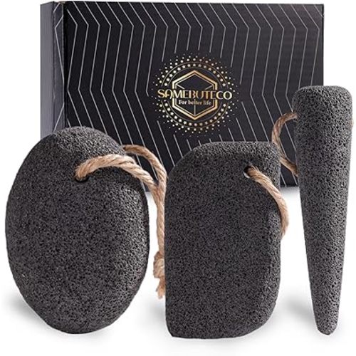 SAMEBUTECO Natural Volcanic Pumice Stone for Feet Pumice Cleaning Stone for Sole of The Foot,Edges of The Foot,Toe Seams Deep Clean,Foot Scrubber for Dead Skin Remover 3 Shapes