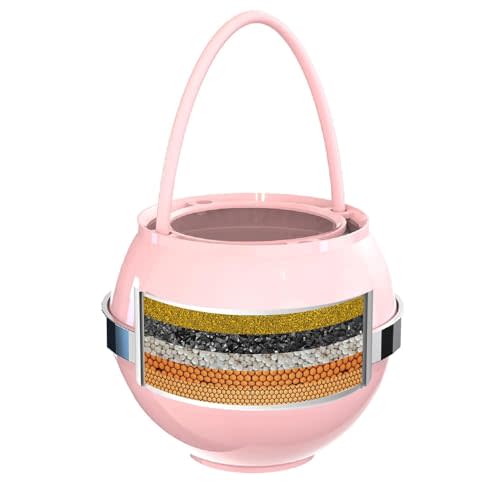 Beati Faucet Bath Filter for Tub - Kinder Water Filter for Bathtub, Hard Water Softener to Remove Lead,Chlorine and Fluoride, Improve Skin, Hair and Nails Condition,Pink