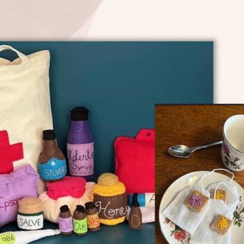 Pretend Play Homeopathic First Aid Kit, Natural Medicine, Preventive Care Kit