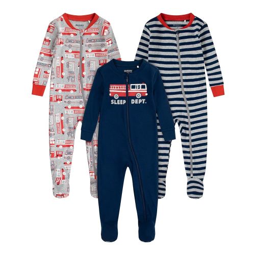 HUGGIES unisex-baby 3-pack Footed Coverall Pajamas