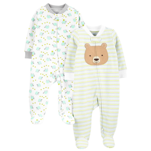Simple Joys by Carter's Baby Neutral 2-pack Cotton Footed Sleep and Play