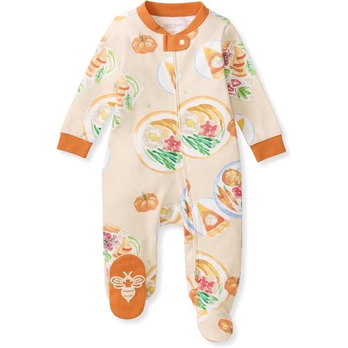 Burt's Bees Baby Boys' Organic Cotton, Sleep and Play Footed Pajamas