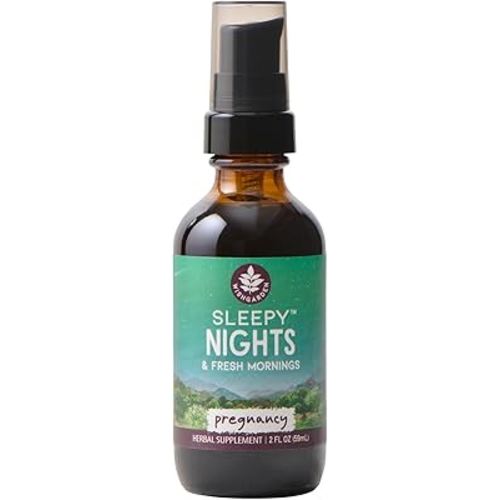 WishGarden Herbs Sleepy Nights for Pregnancy - Plant-Based Herbal Sleep Aid Safe for Pregnant Moms, Organic Sleep Tincture with Chamomile & Scullcap Supports Restful Sleep Without Melatonin, 2oz