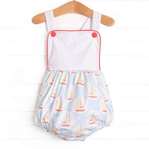 Scalloped Sails Sunsuit, Blue – Stitchy Fish
