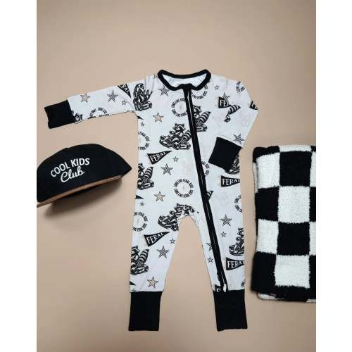 Long Live Feral Kids Raccoon Bamboo Romper
