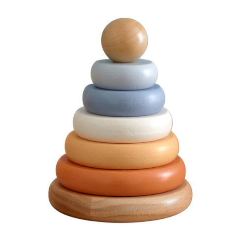 Wooden Rainbow Stacking Toy - A Colorful, Creative, and Engaging Learn – GrowGo Kids