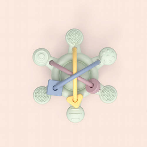 Textured Silicone Rattle Teether | Baby Sensory & Teething Toy – baby bertie