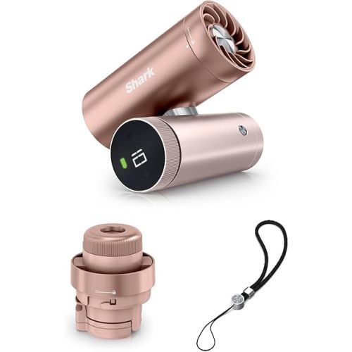 Shark ChillPill: The 2-in-1 Personal Cooling System with Fan, Dry-Touch Mist – Portable, Handheld, Included Wristlet, Rose Gold (FA023)