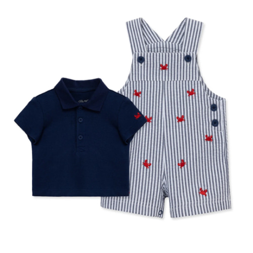 Crab Woven Shortall Set (3M-12M)