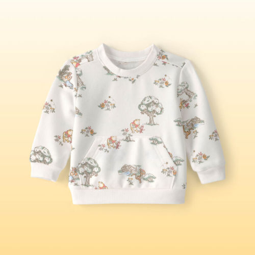 Baby Disney© Winnie the Pooh French Terry Long-Sleeve Pullover Sweatshirt - White | Carter’s Oshkosh Canada