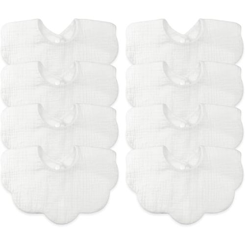 Muslin Baby Bibs for Drooling and Teething Newborn Drool Bibs for Baby Girl Boy