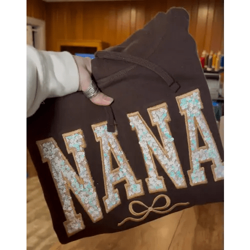 Personalized Nana Sequin Embroidered Sweatshirt