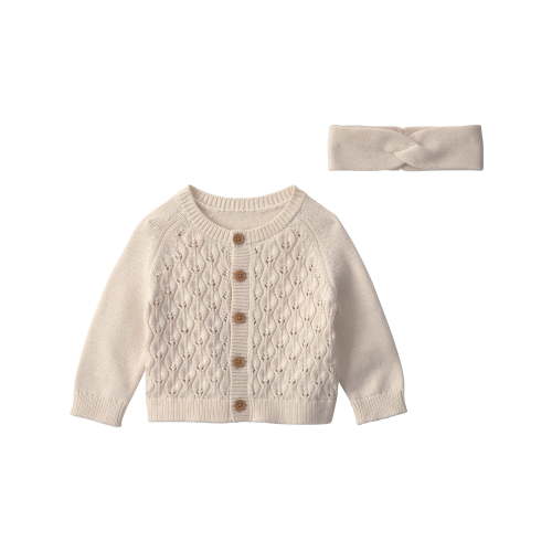 Carter's Child of Mine Baby Girl Cardigan and Headband, 2-Piece, Sizes 0/3-24 Months