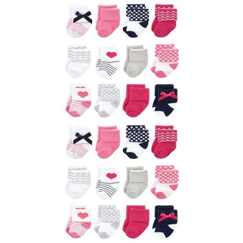 Luvable Friends Cotton Rich Baby Terry Socks 24-Pack