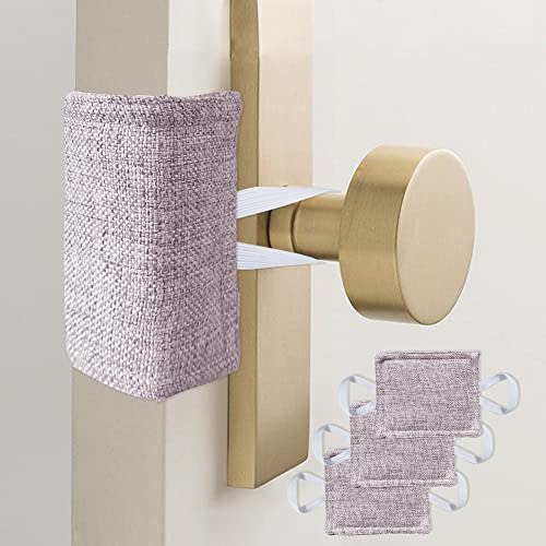 Door Silencer Baby Door Cushion, Door Latch Cover Quite Closer Universal Fit for No More Noise Sleep Doors - 4 x 3 Inches, Mauve Shadows, Set of 3