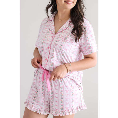 Women's Two Piece Short Lounge Set | Coquette Garden