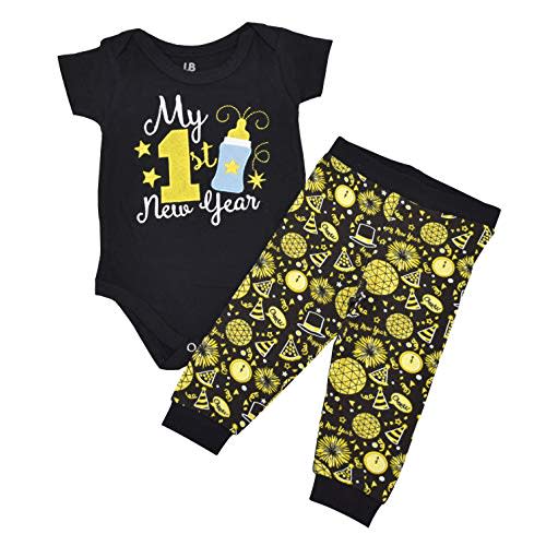 Baby Boys Girls 2pc Outfit Set Short Sleeve Bodysuit with Pants