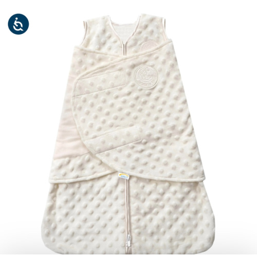 Cream Plushy Dot Velboa Swaddle - Newborn | HALO