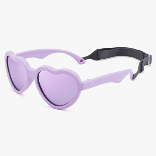 COASION Baby's First Sunglasses with Strap, Unbreakable Polarized Newborn Infant Heart Sunglasses for Ages 0-24 Months