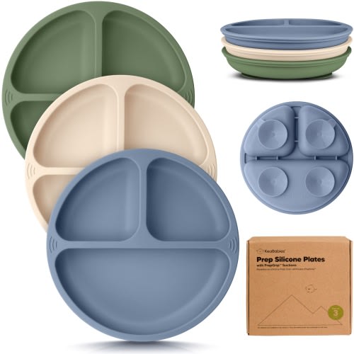 Baby Silicone Plates with PrepGrip Suctions | KeaBabies