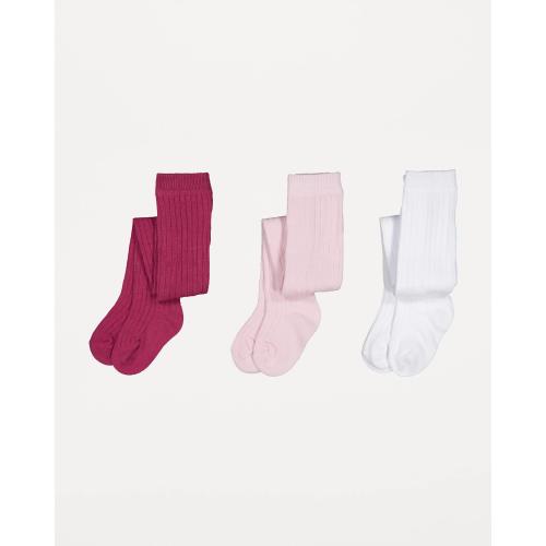 3 Pack Ribbed Tights - Kmart