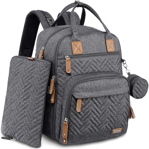 Baby Diaper Bag Backpack, 4 in 1 kit Large Capacity Travel Backpack