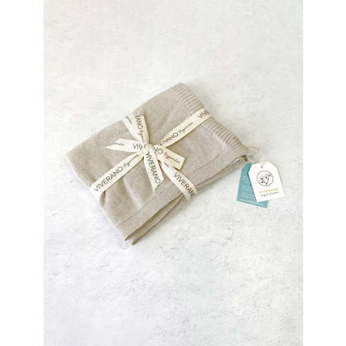 Colored Organics Sweater Knit Baby Blanket - Oatmeal Heather