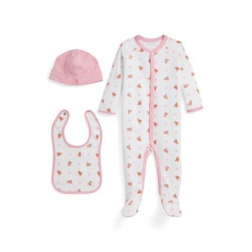 Cotton Interlock Footie, Bib & Hat Set, 9M
- Only a few left