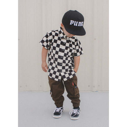 Little Trouble Button Up Shirt | Checkers