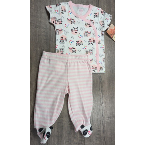Baby Girl Clothes New Vintage Carter's 3 Month Panda 2pc Footed Outfit