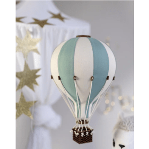 Hot Air Balloon (S) - Pastel Green / Cream