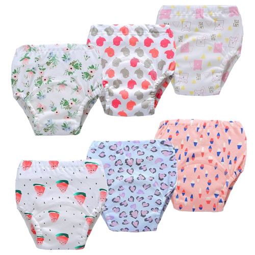 6 Pack Potty Training Pants for Boys Girls, Learning Designs Training Underwear Pants(2-3T)