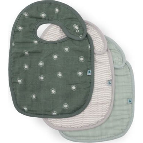 3-Pack Organic Cotton Muslin Bibs