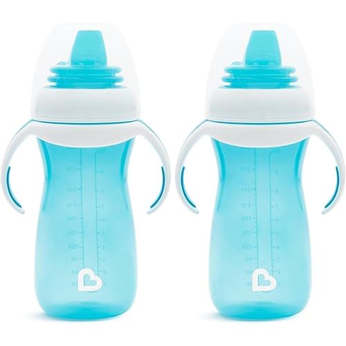 Munchkin® Gentle™ Transition Sippy Cup with Trainer Handles, 10 Ounce, Blue (Pack of 2)