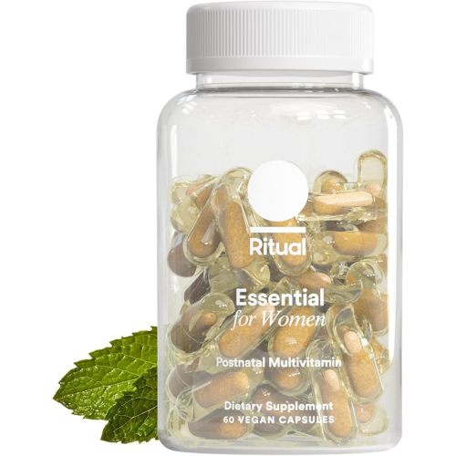 Ritual Essential for Women Postnatal Multivitamin - Postpartum Vitamin - Omega-3 DHA & Choline for Lactation Support, Vitamin A, C, D3 & Zinc for Immune Function Support*, B12, Iodine, Biotin, 30 Day