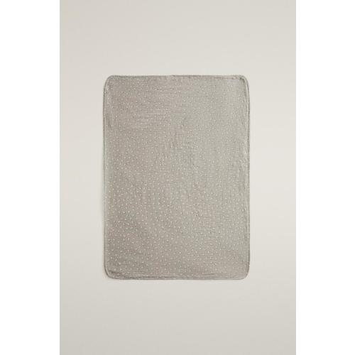 BABY CHICKS COTTON BLANKET - Gray | ZARA United States