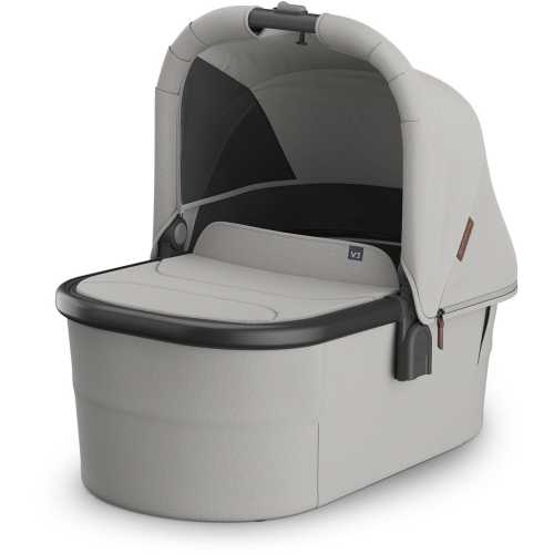 UPPAbaby Vista, Cruz, Ridge Bassinet V3 - Savannah (Pearl Gray Jacquard / Carbon Frame)